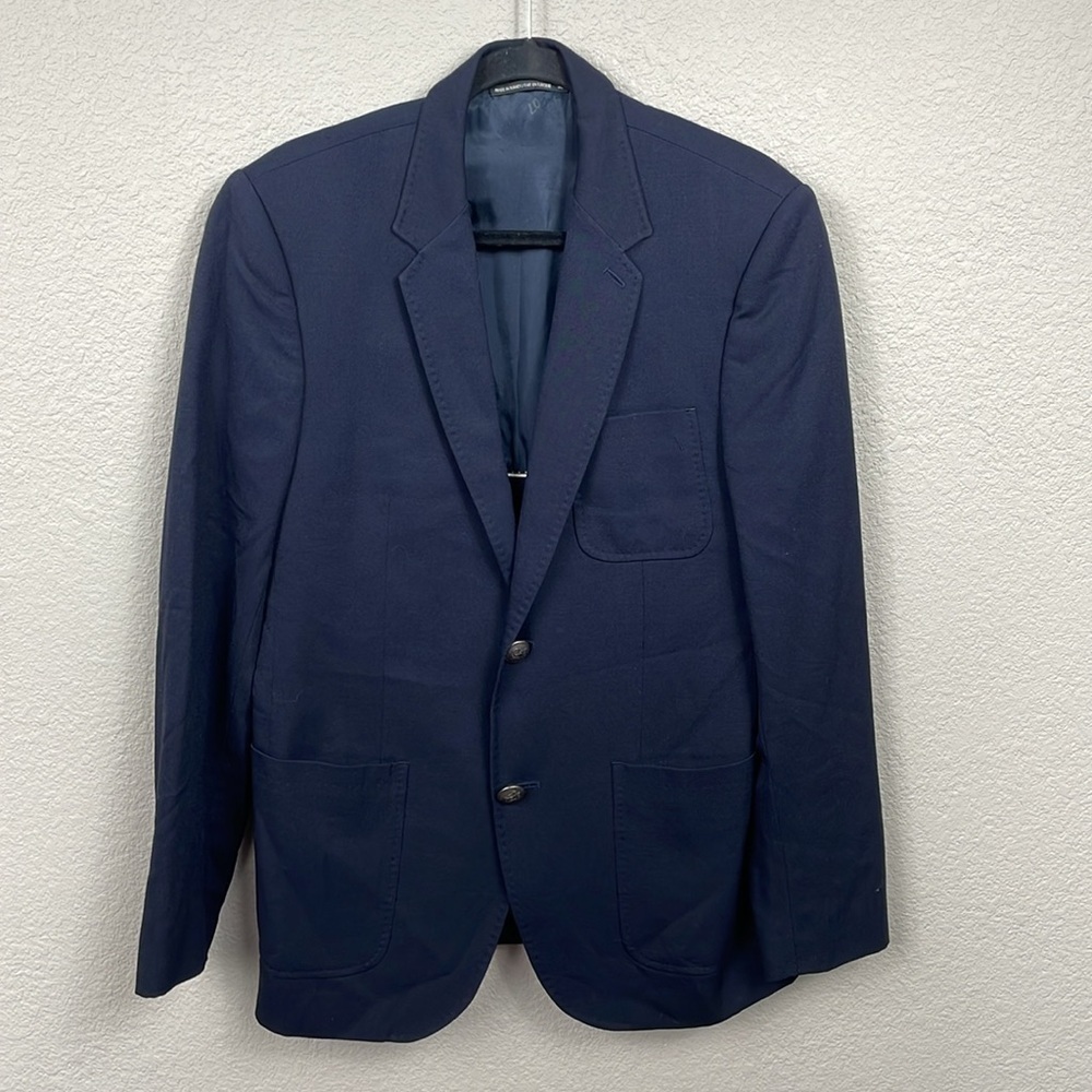 Club Monaco Navy Blue Blazer Suit Jacket Wool Mens Sz 40